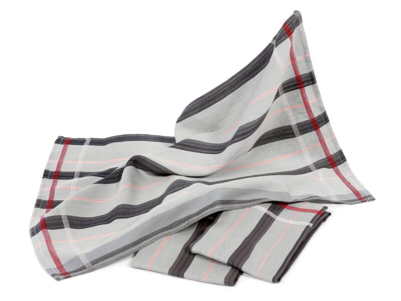 Twill kitchen towel grey stripes 50x70 cm by Stofex.