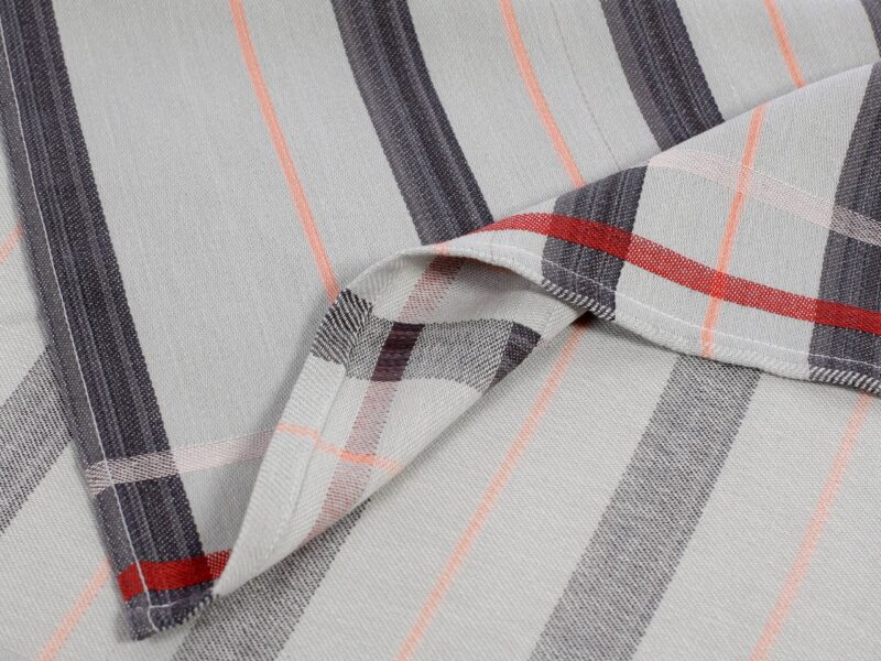 Twill kitchen towel grey stripes 50x70 cm by Stofex.