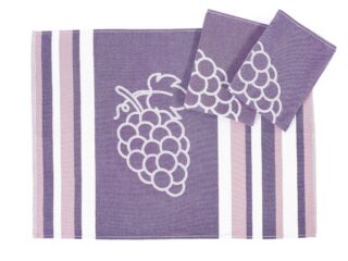 Twill kitchen towel purple grape 50x70 cm by Stofex.