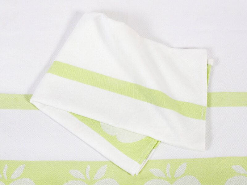 Twill kitchen towel green apples 50x70 cm by Stofex.