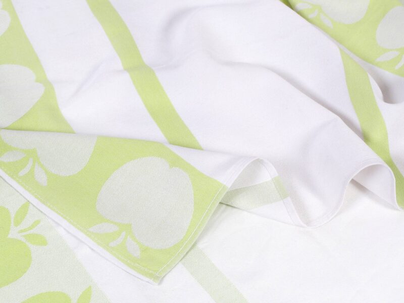 Twill kitchen towel green apples 50x70 cm by Stofex.