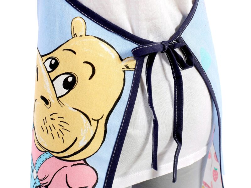 Kids' kitchen apron - hippos in love by Stofex.