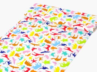 Cotton fabric colourful ZOO by Stofex.