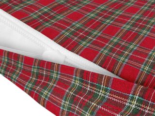 Christmas LONETA pillowcase red and green small checkered by Stofex.