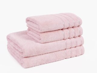 Bamboo towel / bath towel powder pink by Stofex.