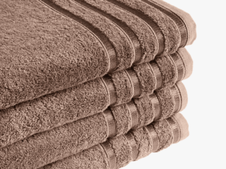 Bamboo towel / bath towel dark beige by Stofex.