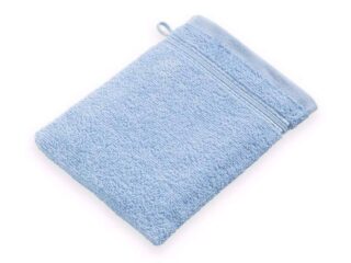 Terry washcloth light blue by Stofex.