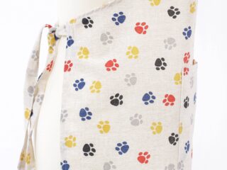 Kitchen apron Loneta - colourful paws by Stofex.