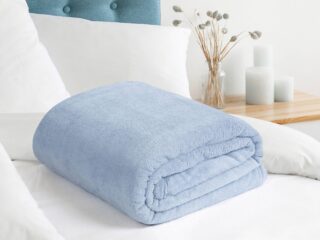 Luxury microflannel blanket light blue 200x230 cm by Stofex.