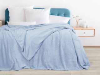 Luxury microflannel blanket light blue 200x230 cm by Stofex.