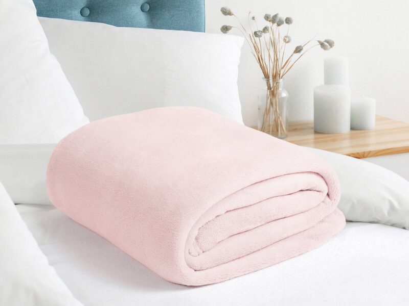 Luxury microflannel blanket light pink 200x230 cm by Stofex.