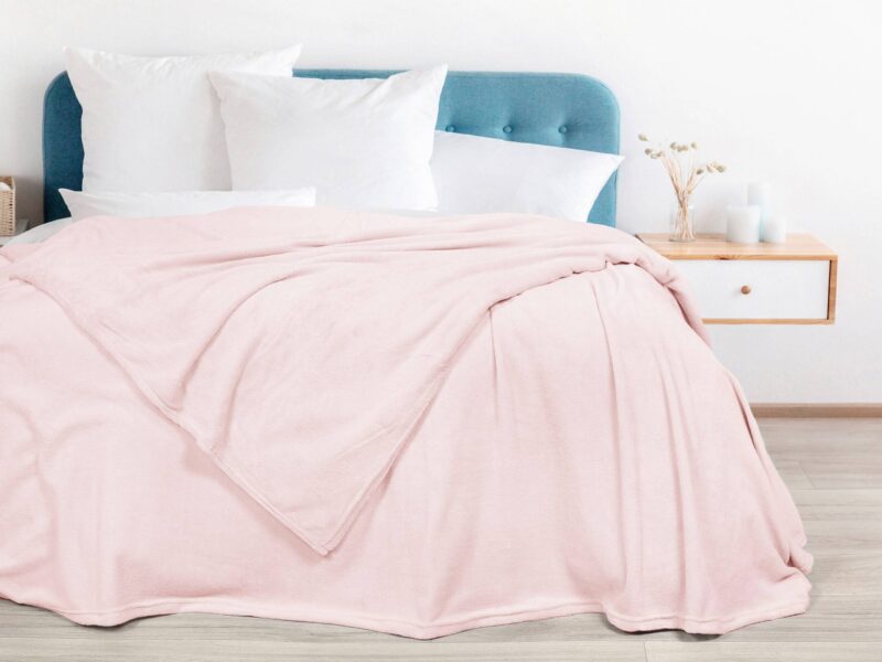 Luxury microflannel blanket light pink 200x230 cm by Stofex.