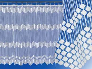 Jacquard sheer curtain with zigzag pattern 3715 by Stofex.