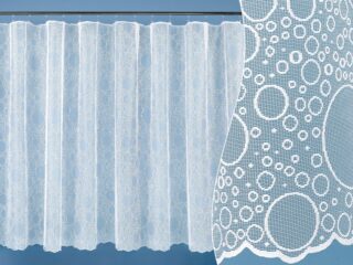 Jacquard sheer curtain with bubbles pattern 6975 by Stofex.