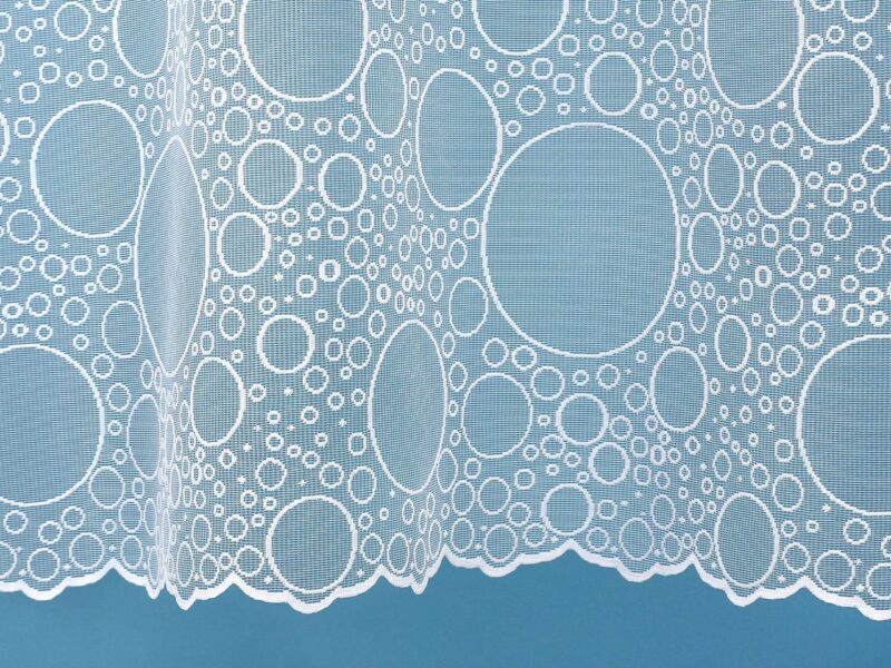 Jacquard sheer curtain with bubbles pattern 6975 by Stofex.