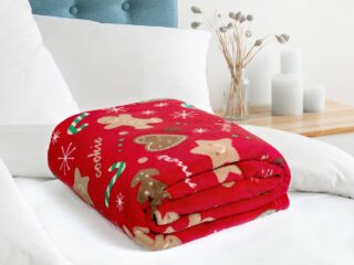 Christmas microflannel blanket gingerbread 150x200 cm by Stofex.