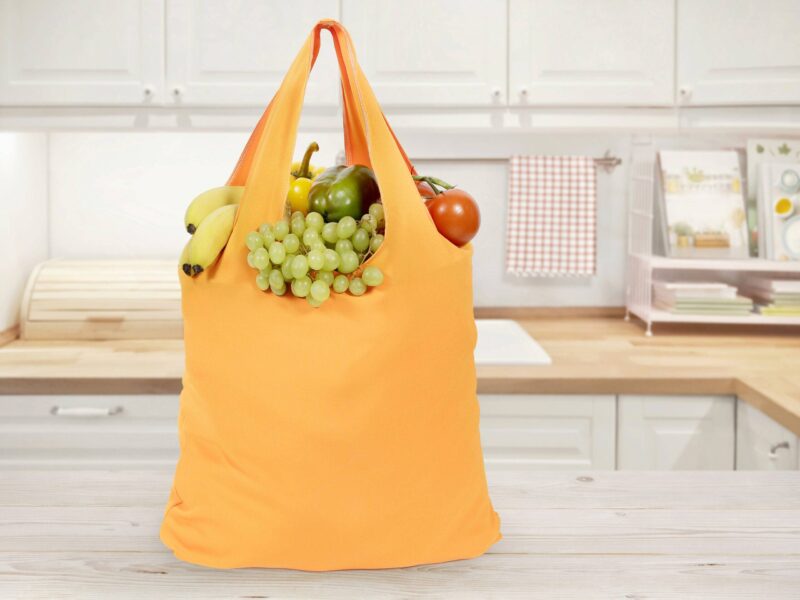 Compact shopping bag ochre yellow by Stofex.