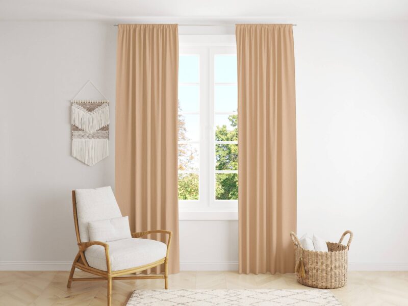 Blackout curtain beige by Stofex.