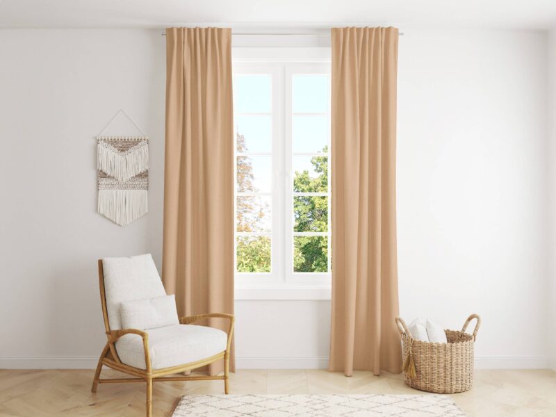 Blackout curtain beige by Stofex.