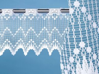 Decorative sheer curtain with double zigzag - 3718 by Stofex.