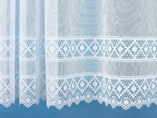 Decorative sheer curtain with lace - 3755 by Stofex.