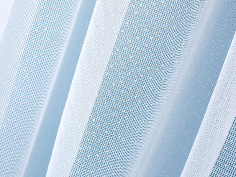 Decorative sheer curtain with lace - 3755 by Stofex.