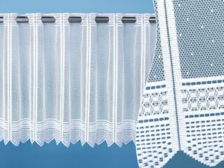 Decorative sheer curtain with stripes - 3781 by Stofex.