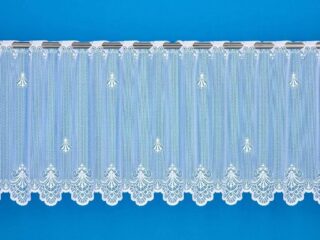 Decorative sheer curtain with hand fans - 3792 by Stofex.