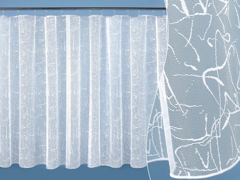 Jacquard sheer curtain stems with lines pattern 3794 by Stofex.