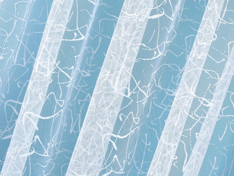 Jacquard sheer curtain stems with lines pattern 3794 by Stofex.