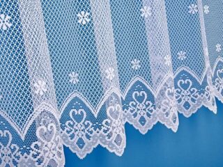 Decorative sheer curtain with peasant motif - 3805 by Stofex.