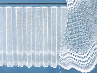 Jacquard sheer curtain with waves pattern 3812 by Stofex.