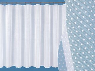 Jacquard sheer curtain with polka dots pattern 54050 by Stofex.