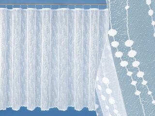 Jacquard sheer curtain with beads pattern 10623 by Stofex.