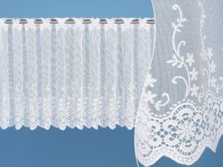 Decorative sheer curtain with flowers - 54853 by Stofex.