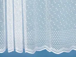 Jacquard sheer curtain with small squares pattern 66275 by Stofex.