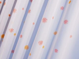 Voile with colourful printed motif 1011 by Stofex.