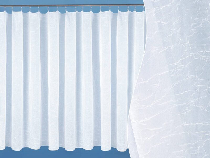 Cressed voile white with sewn-in weights 1031 by Stofex.