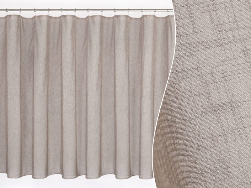 Voile brown with sewn-in weights 1033 by Stofex.