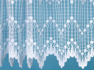 Decorative sheer curtain with double zigzag - 3718 by Stofex.