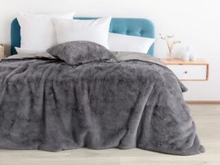 Luxury blanket dark grey by Stofex.