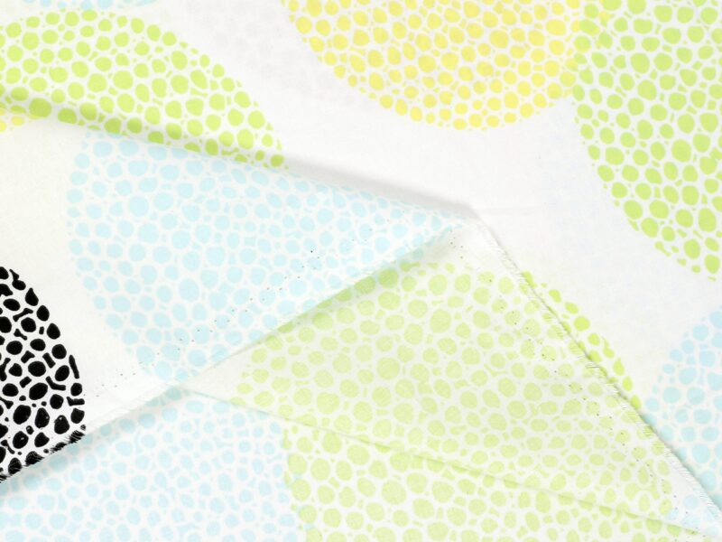 Cotton fabric stylized circles by Stofex.