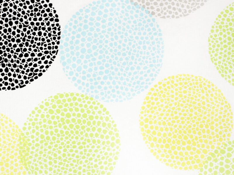 Cotton fabric stylized circles by Stofex.