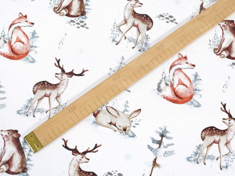 Christmas Cotton fabric deer by Stofex.