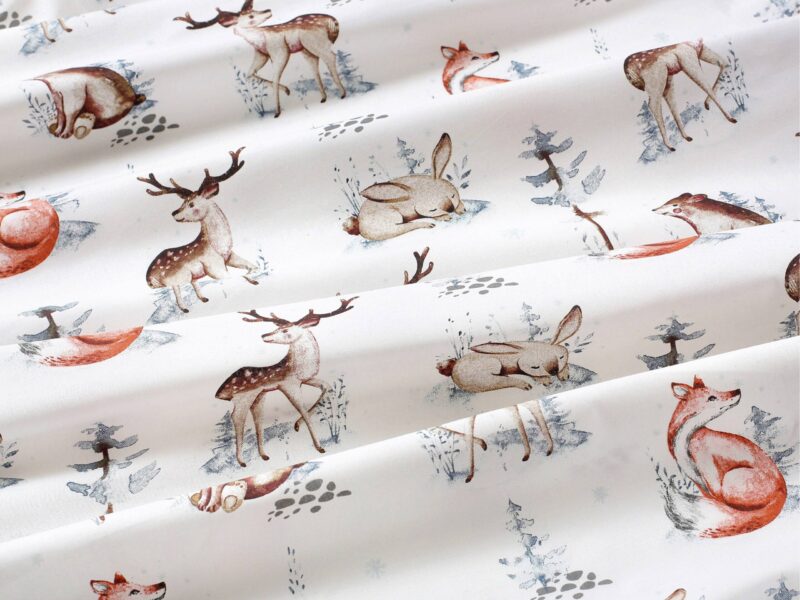 Christmas Cotton fabric deer by Stofex.