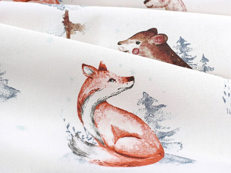 Christmas Cotton fabric deer by Stofex.