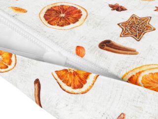 Christmas LONETA pillowcase orange and cinnamon and by Stofex.