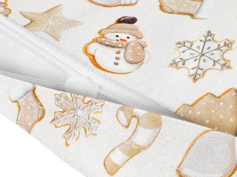 Christmas LONETA pillowcase snowman and gingerbread by Stofex.