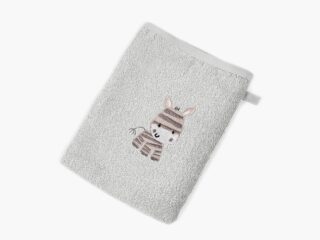 Kids’ terry washcloth grey - zebra by Stofex.