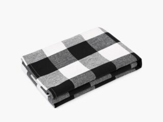 Heavy duty kitchen towel - black-white plaid 50x70 cm by Stofex.